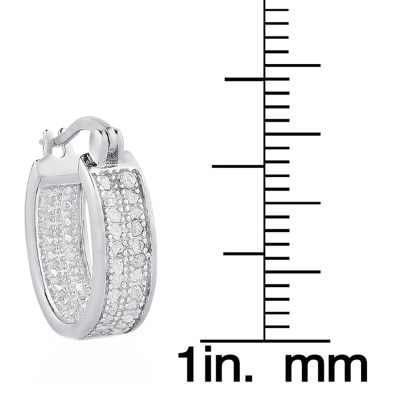 NEW!! 925 Sterling Silver Hoop Earrings - Picture 2 of 2